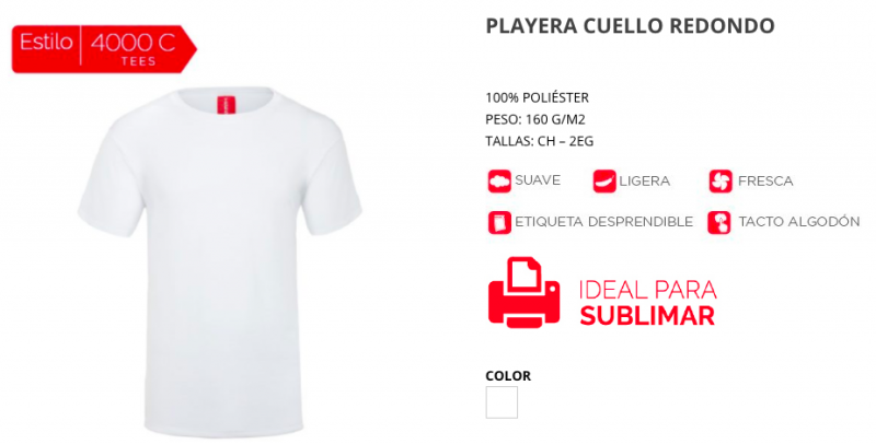Costo de playeras sublimadas clearance