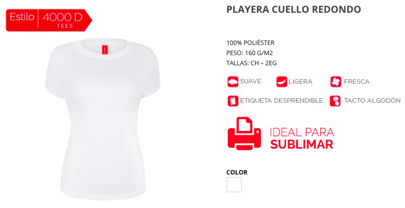 Que tipo de playera se usa para sublimar top